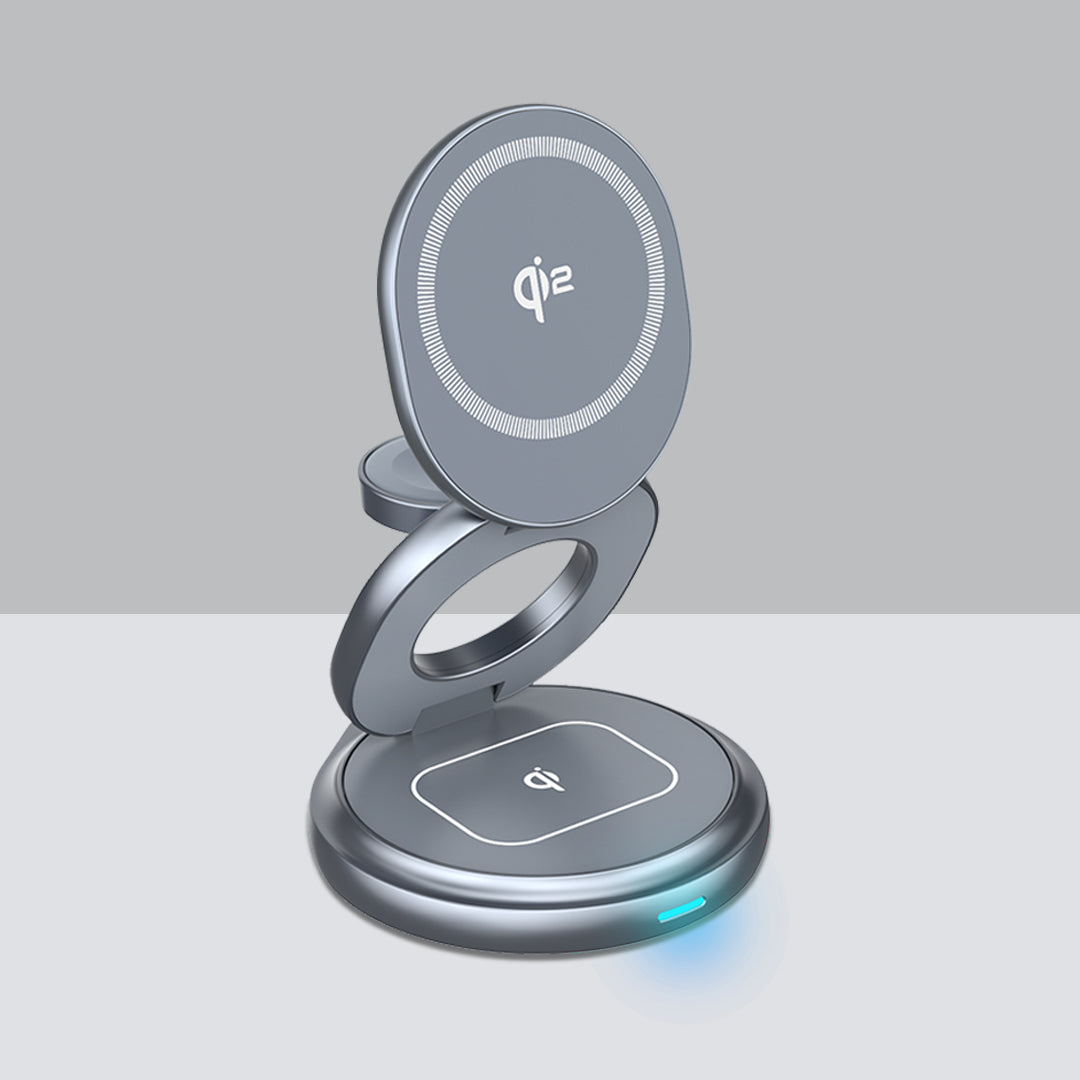 Rotating Qi2 Magnetic 3-in-1 Wireless Charger