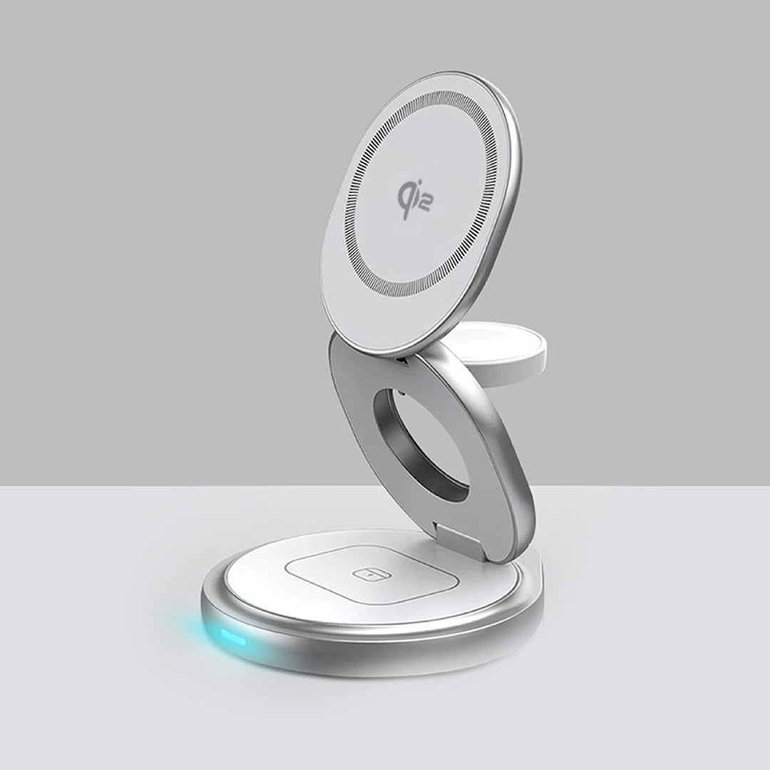 Rotating Qi2 Magnetic 3-in-1 Wireless Charger
