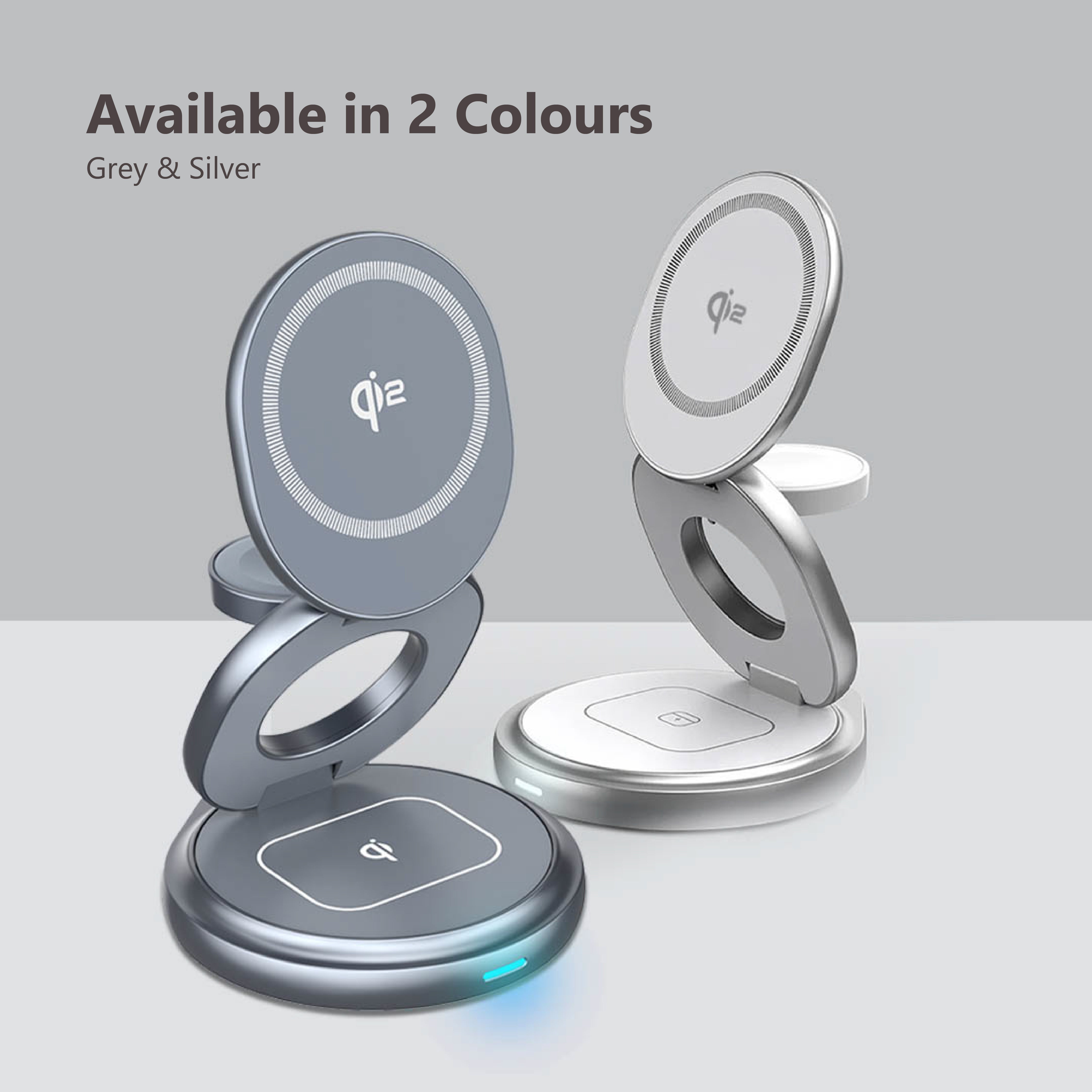 Rotating Qi2 Magnetic 3-in-1 Wireless Charger