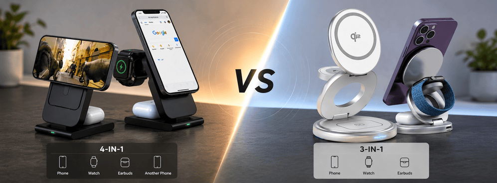 4-in-1 vs 3-in-1 MagSafe Charger: What's the Real Difference?