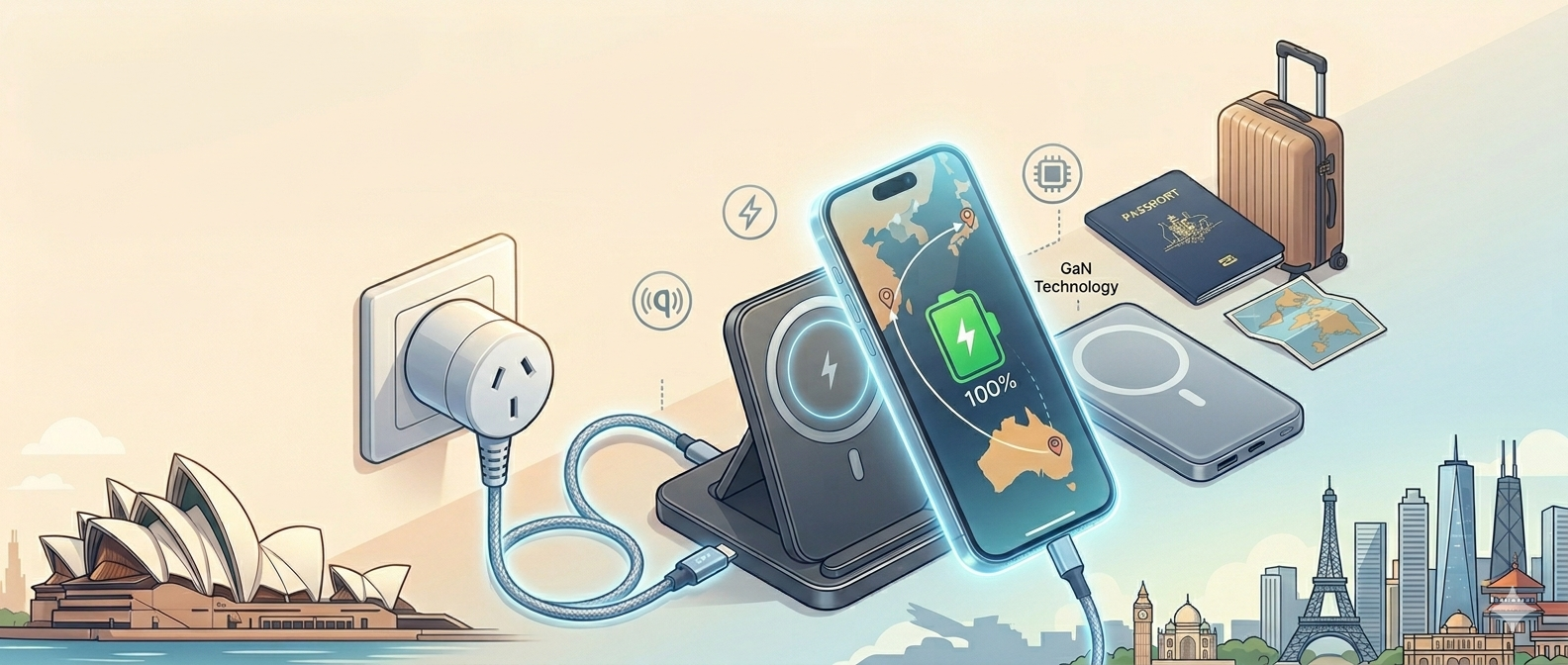 Complete Guide to Charging Your iPhone While Travelling from Australia (2026)