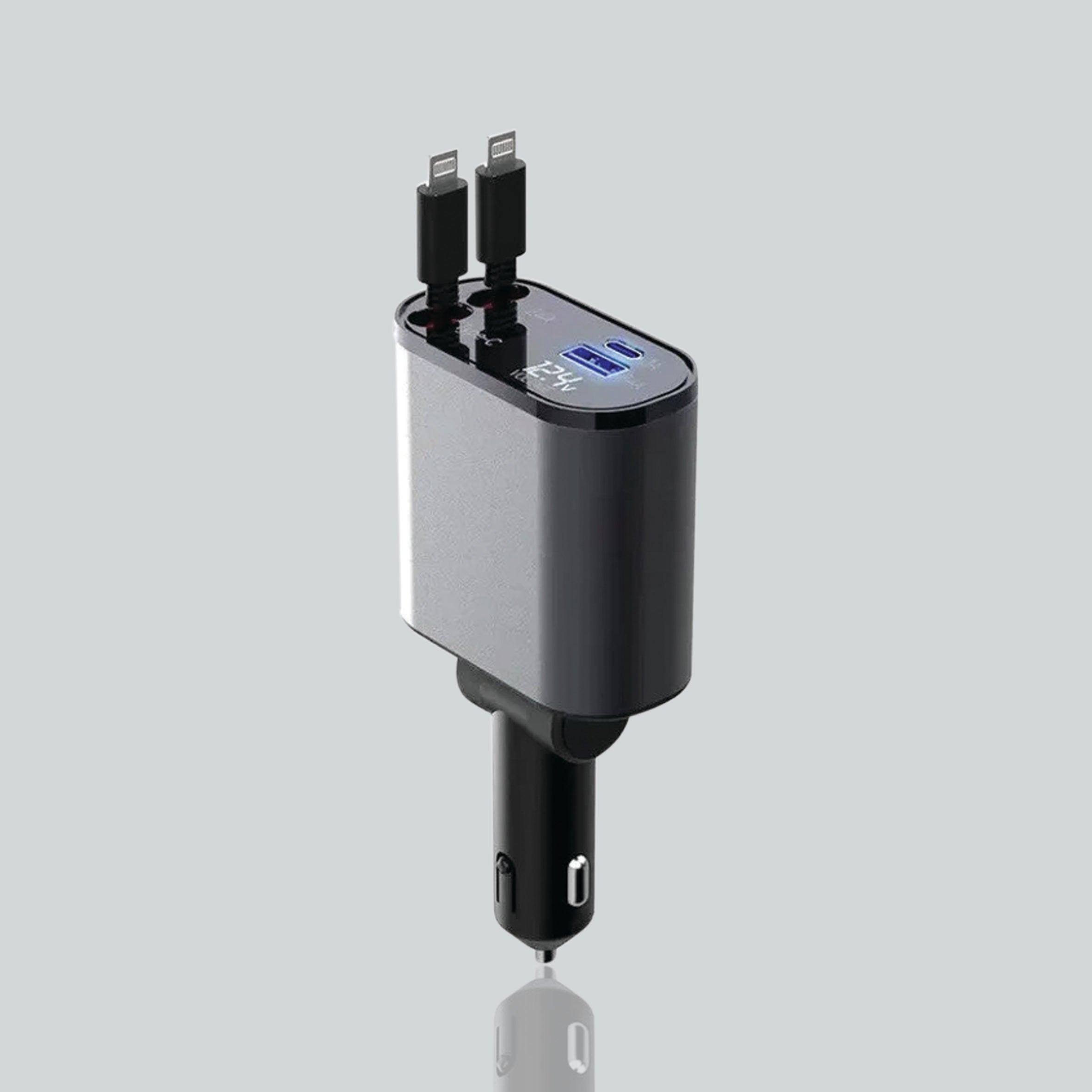 4 IN 1 100w Retractable Car Charger