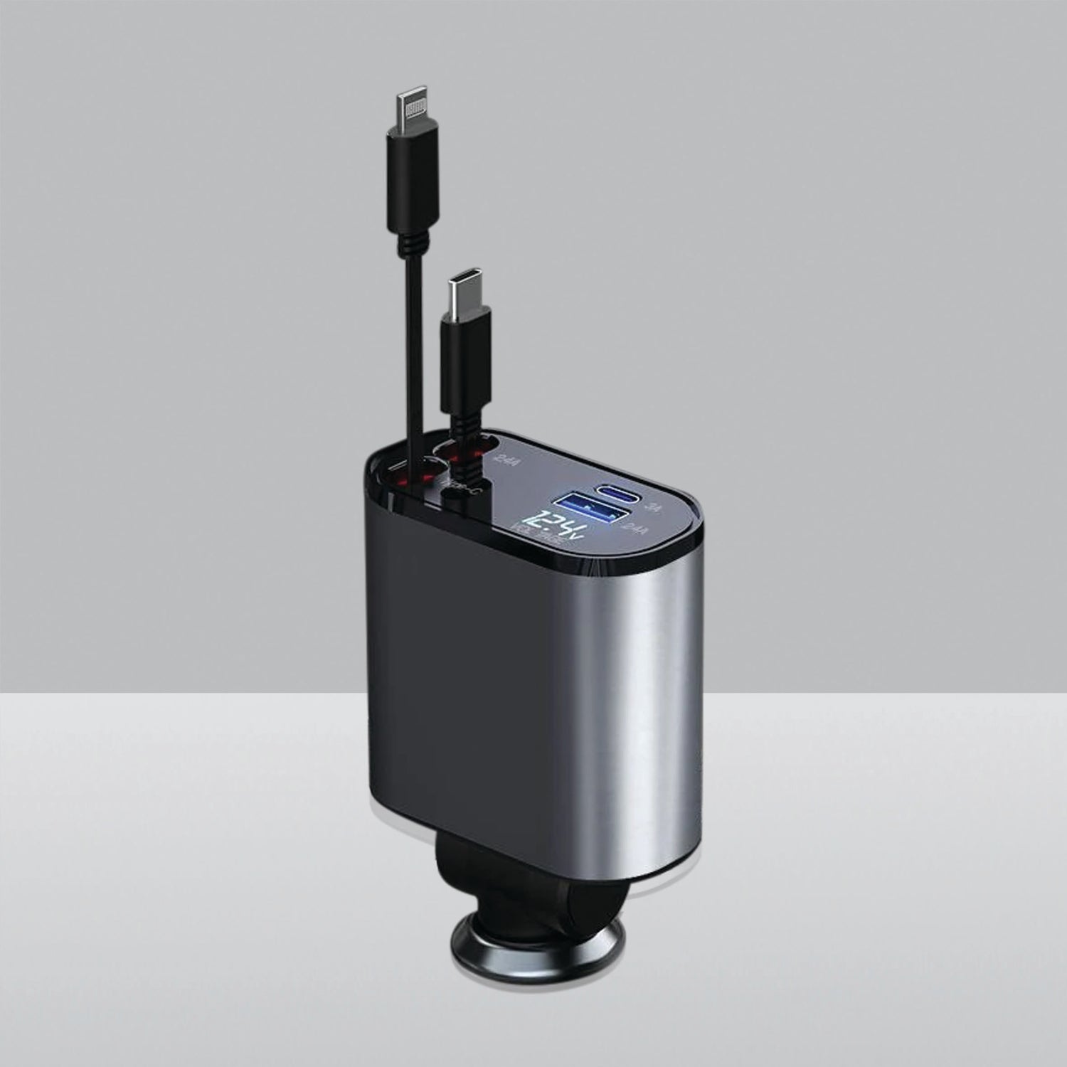 4 IN 1 100w Retractable Car Charger