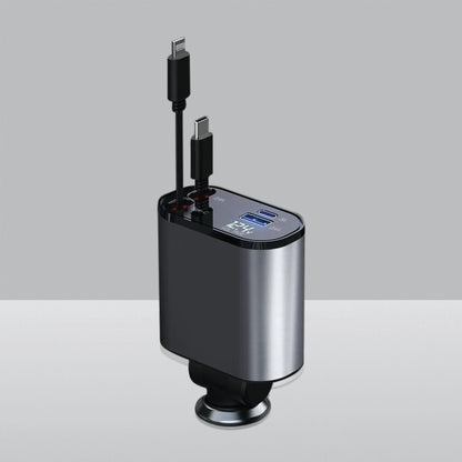 4 IN 1 100w Retractable Car Charger