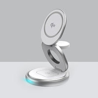 Rotating Qi2 Magnetic 3-in-1 Wireless Charger